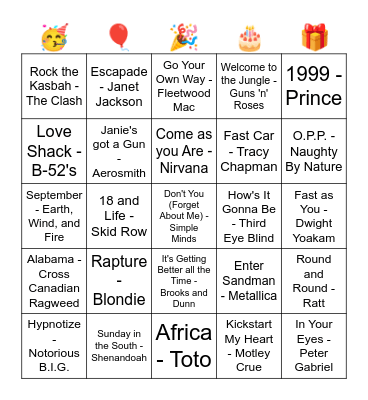 Happy Birthday! Bingo Card