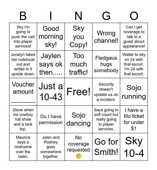 Security Bingo Card