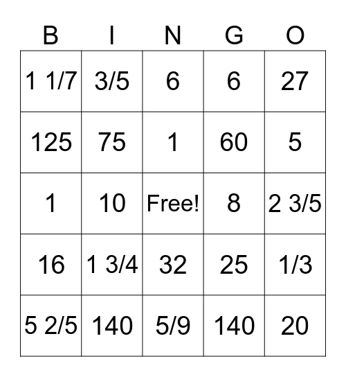 Dividing Decimals, GCF, and LCM Bingo Card