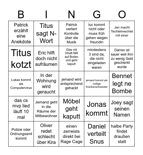 Halloween Bingo Card