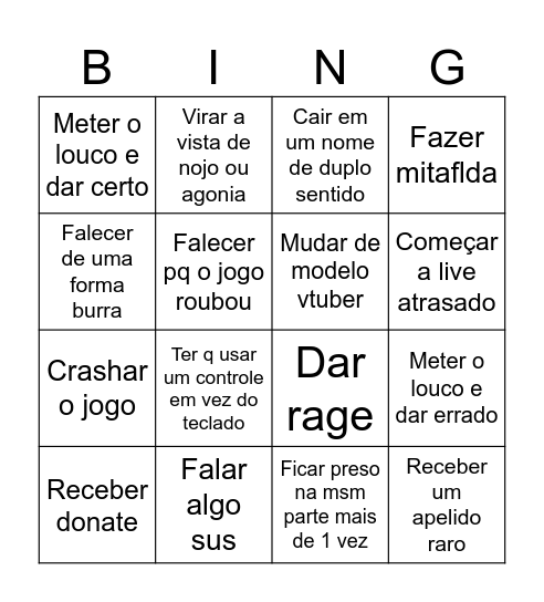Bingo das live do maru Bingo Card
