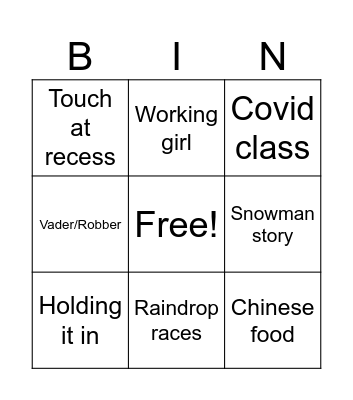 Free Play Bingo Card