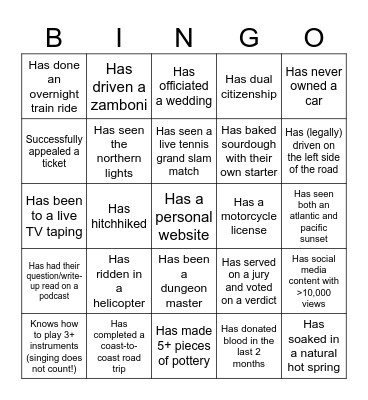 Eddie's Bday Bingo! Bingo Card