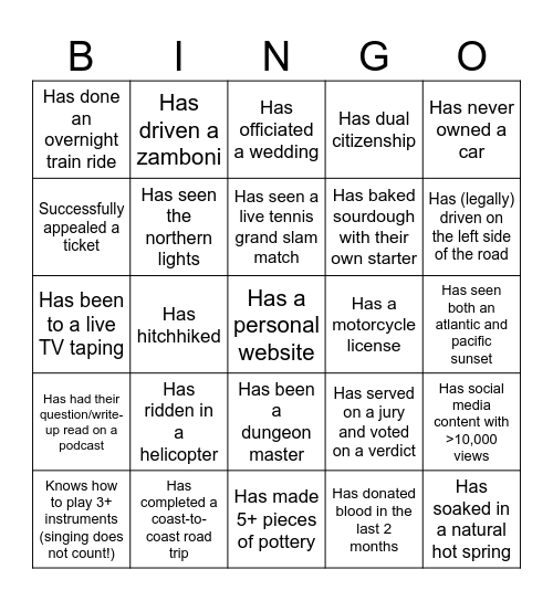 Eddie's Bday Bingo! Bingo Card