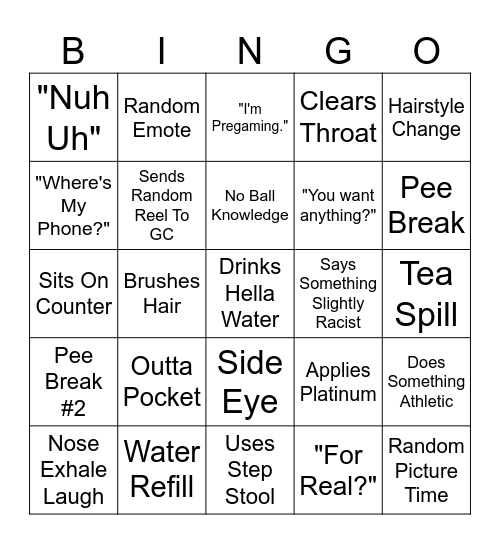 Freya BINGO Card