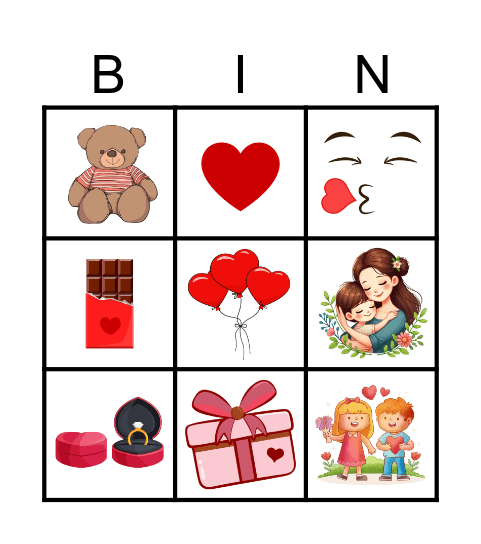 Valentine's Day Bingo Card