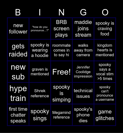 SpookySmallies BINGO! Bingo Card