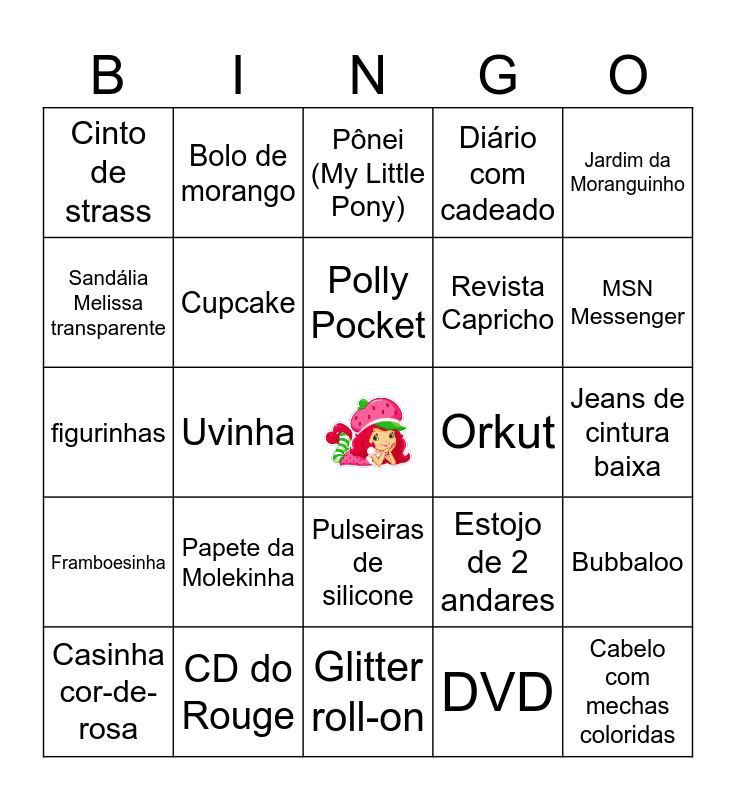 BINGO DA RAISSA!!! Bingo Card