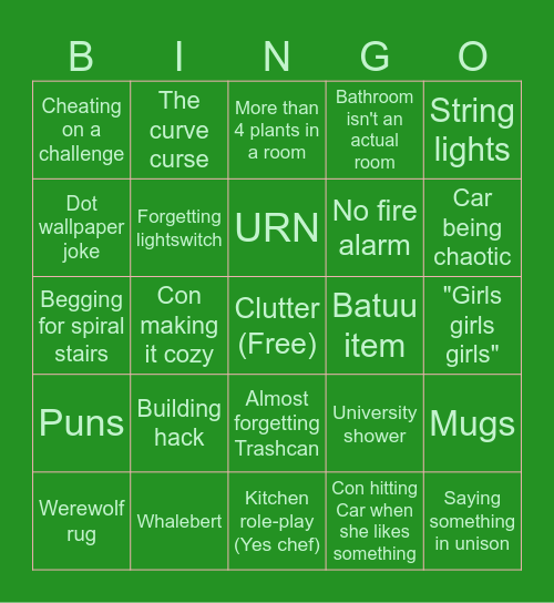 Caryn and Connie Bingo Card