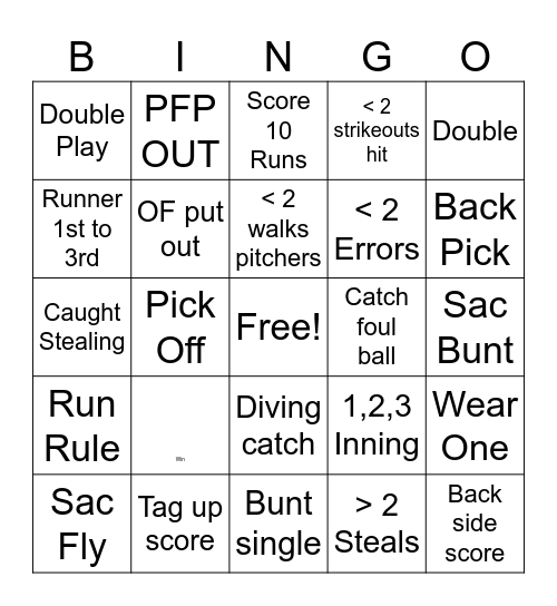 BYBA BINGO Card