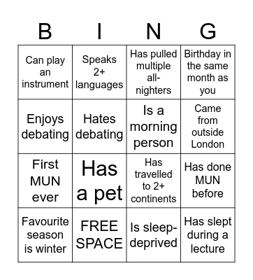 Bingo Card