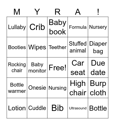 Let’s have a Baby! Bingo Card