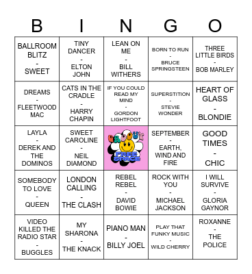 FLOWER CHILD ERA Bingo Card