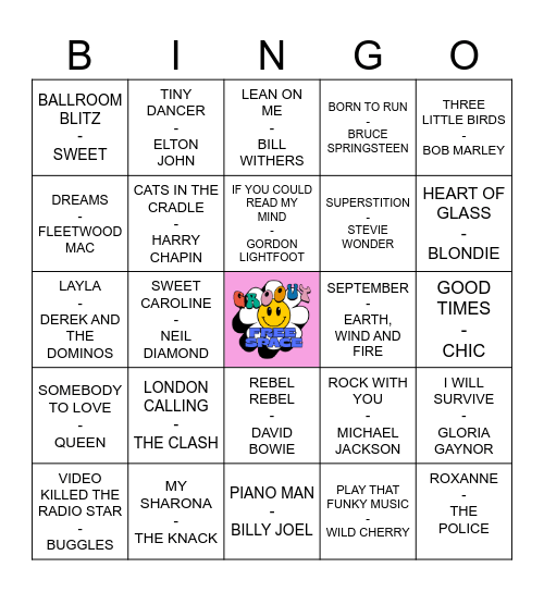 FLOWER CHILD ERA Bingo Card