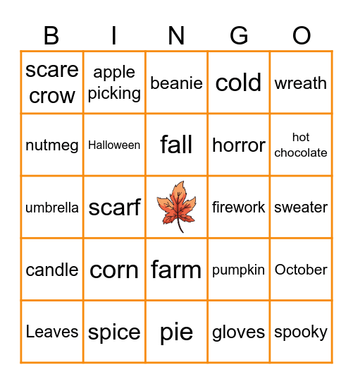AUTUMN BINGO Card
