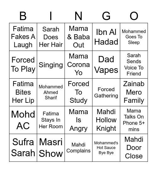 Device_Friend Bingo Card