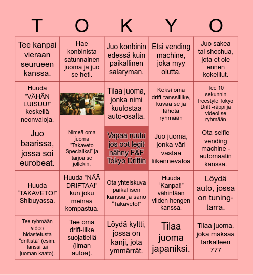 Oma driftinimesi tähän (esim. Sake Slider) _________________ Bingo Card