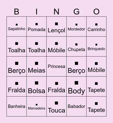 Bingo da aurora Bingo Card