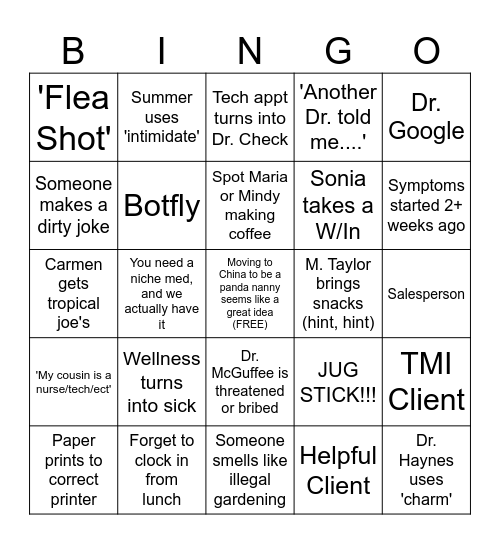 DVH BINGO JUST CAUSE Bingo Card