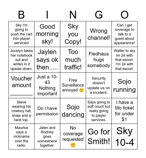 Security Bingo Card