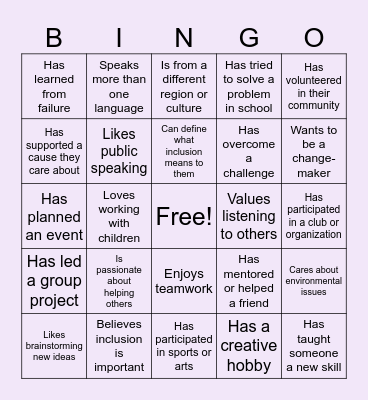LEADERSHIP Bingo Card