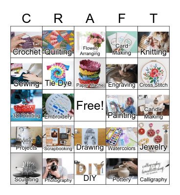 Crafting Bingo Card