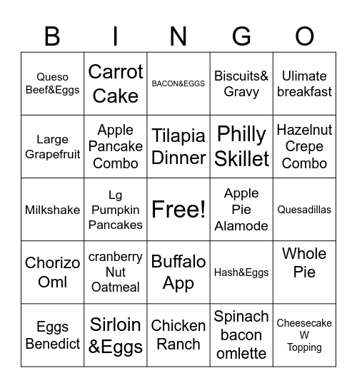 Bingo Fun!!!!!! Bingo Card