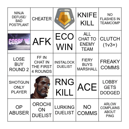 VALORANT BINGO Card