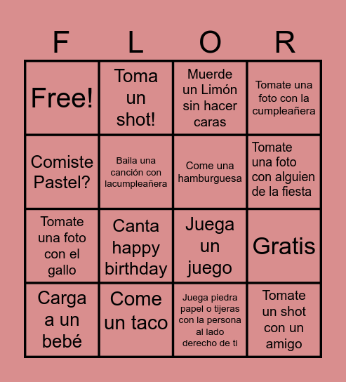 Feliz cumpleaños!! Bingo Card