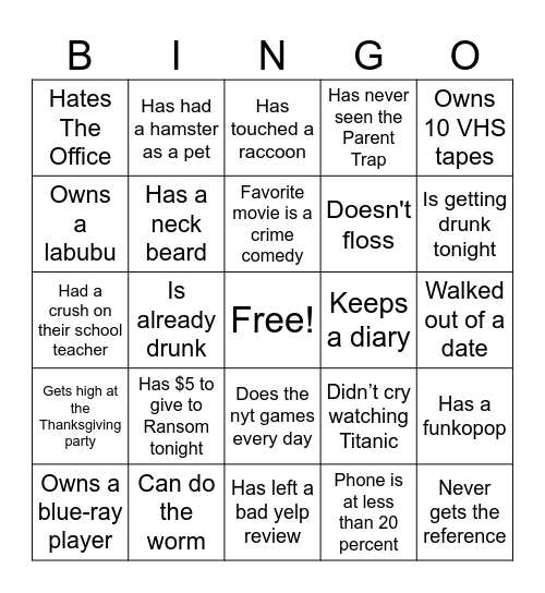 Find someone who... Bingo Card