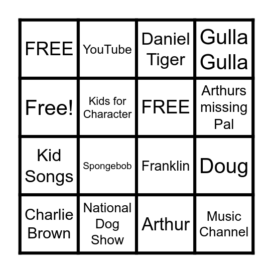 Tylers Bday Bingo-words only Bingo Card