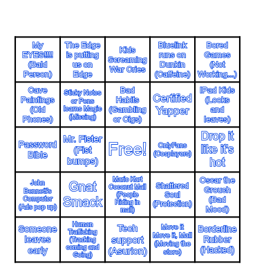 Bluelink Wireless Bingo Card