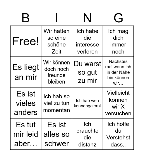 What is gonna happen??? Bingo Card