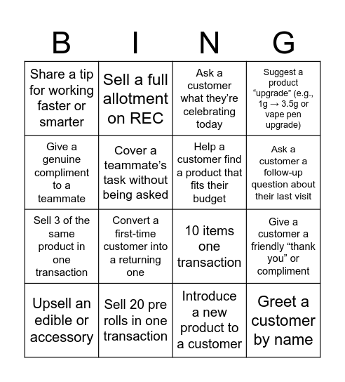 Bingo Bango Bingo Card
