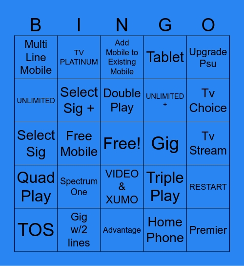 BMF BINGO Card