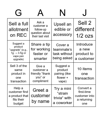Bingo Bango Bingo Card