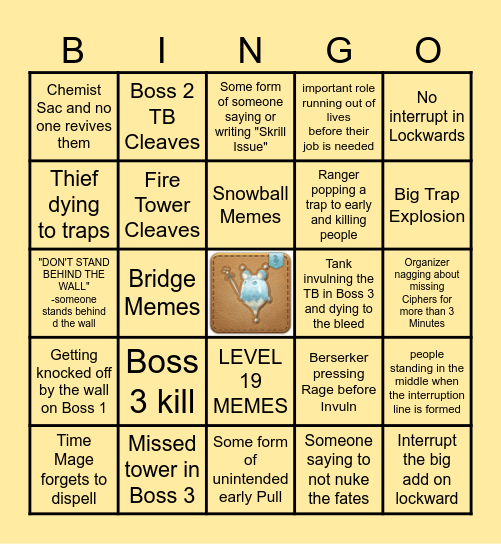 FORKED TOWER BINGO Card