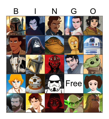 Star Wars Reads Bingo Card