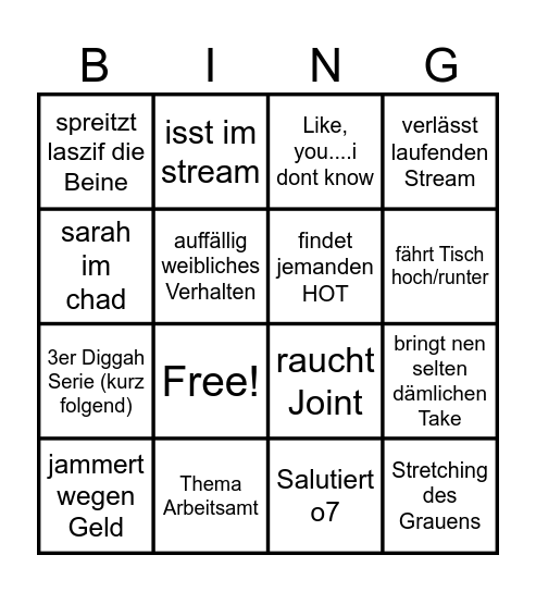 🐳B🐳I🐳N🐳G🐳O🍌 Bingo Card