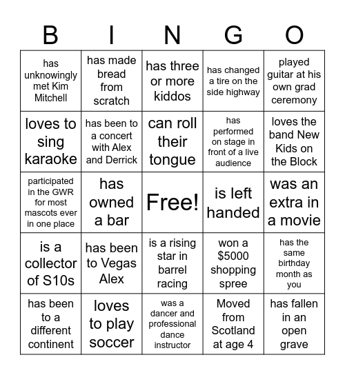 Find the Guest... Bingo Card