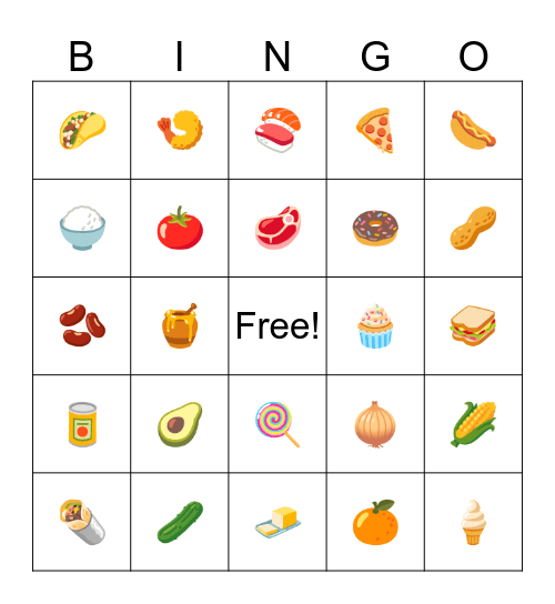 Round 2 Bingo Card