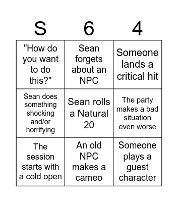 Feywild Bingo (S64) Bingo Card