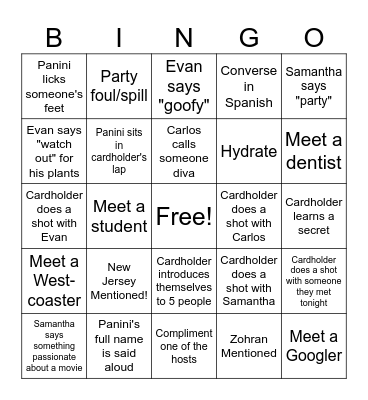 258 Midwood Bingo Card