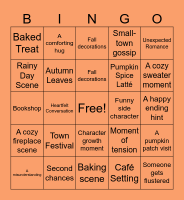 The Pumpkin Spice Café Bingo Card