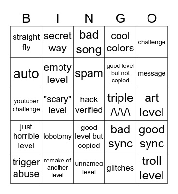 recent tab bingo Card