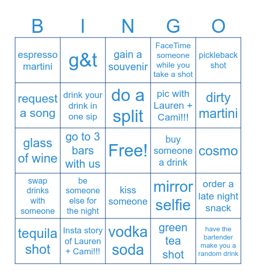 FAREWELL BINGO Card