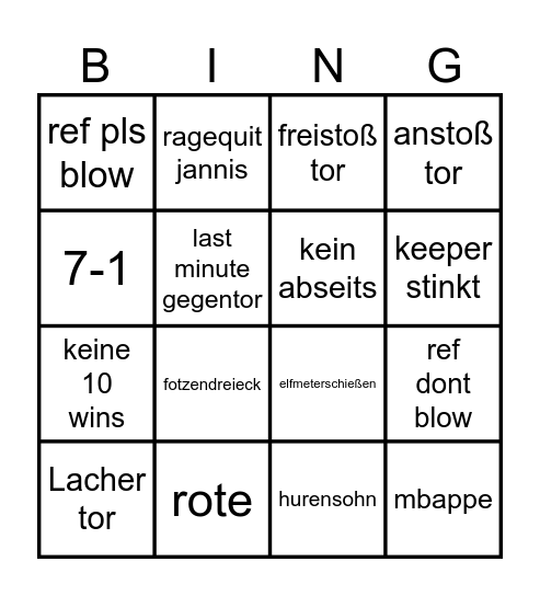 wl bingo Card