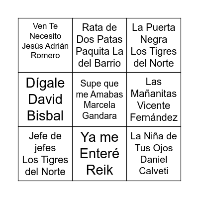 Bingo Cumpleañero Bingo Card
