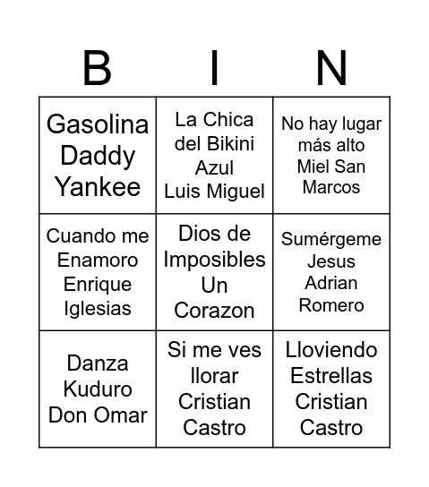 Bingo Card