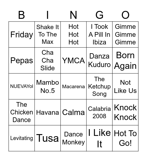 GREENGOS Bingo Card